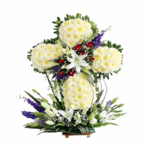 Cruz pie de caja Funebre Símbolo de Paz y Consuelo
